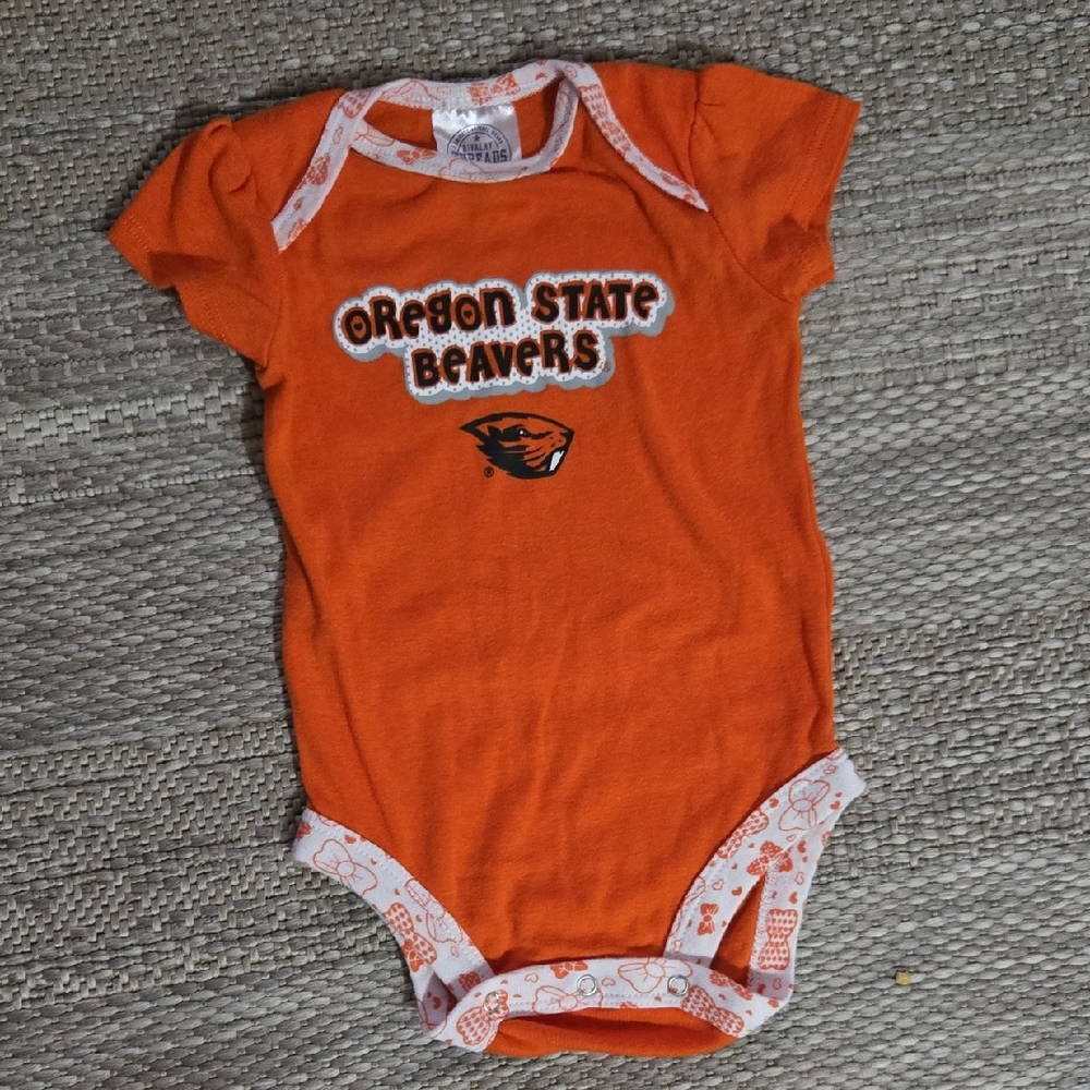 Oregon State Beavers Orange Infant Onesie Size 3-6 months